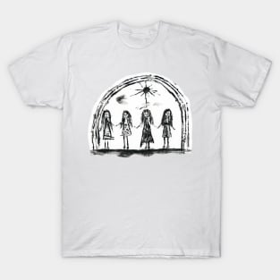 Stick girl (IV/IV) with friends (cut-out) T-Shirt